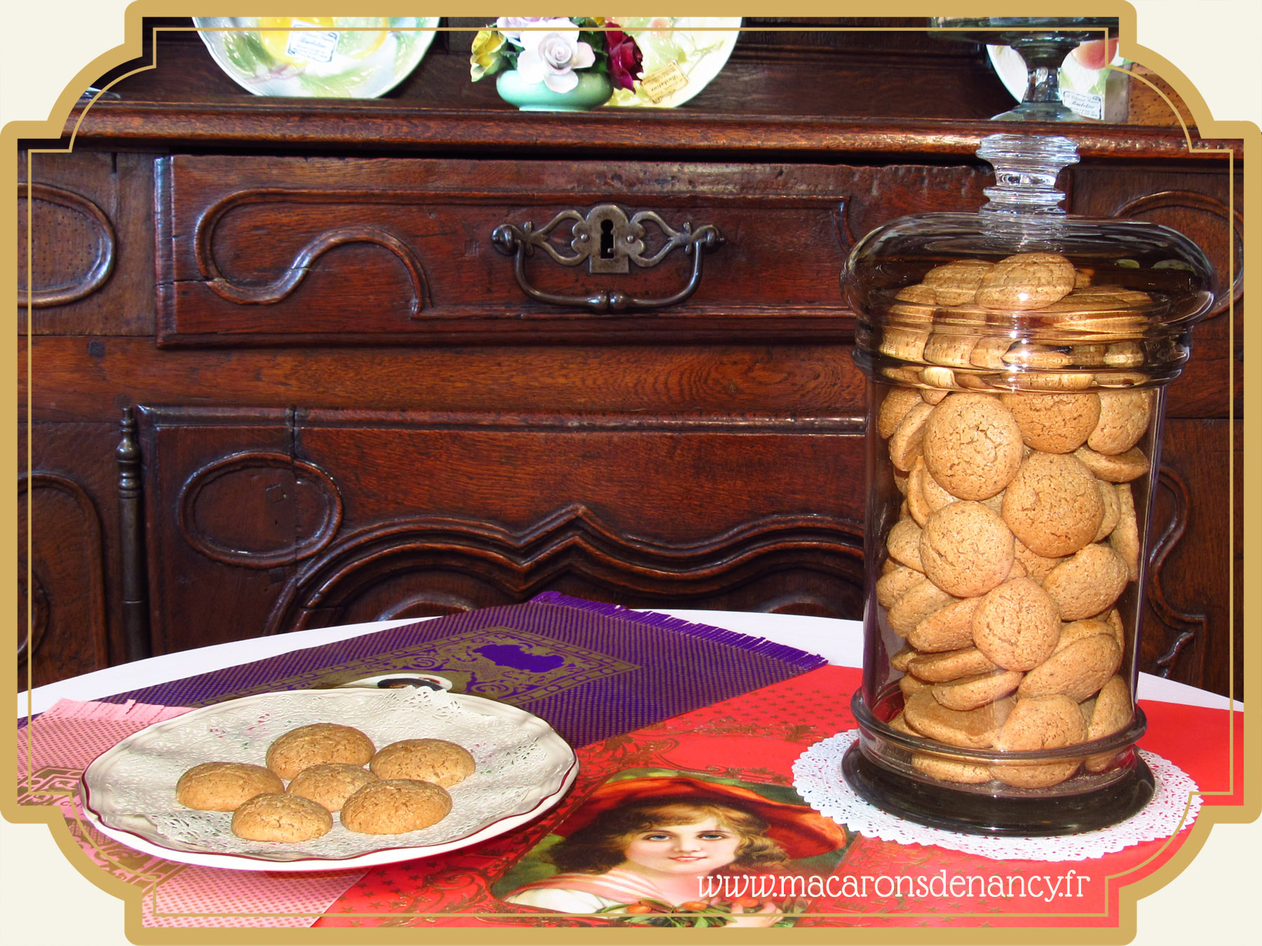 Petits Macarons de Nancy Lefèvre-Lemoine, Maison fondée en 1840.